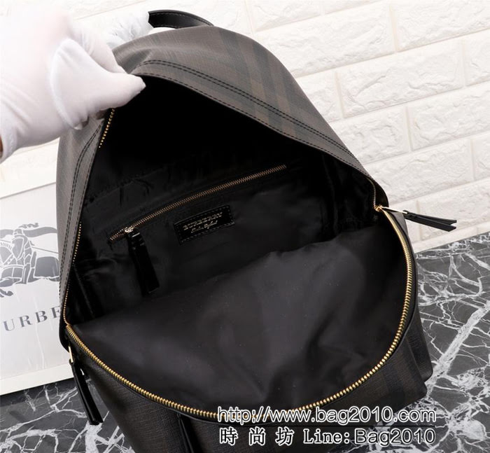 BURBERRY巴寶莉 耐久實用 London 格紋雙肩包 多個拉鏈口袋 40315651  Bhq1057